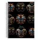 Caderno Escolar Borboletas 10Materias Com Adesivos Grande A4