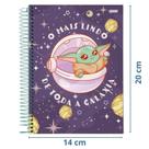 Caderno Espiral 1/4 80 Fls Grogu Baby Yoda Jandaia