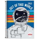 Caderno espiral 1/4 80 folhas masculino Pepper Tilibra Cor:Astronauta