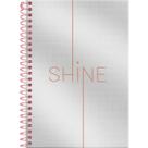 Caderno espiral 1/4 capa dura 80 folhas Shine Foroni Caderno espiral 1/4 capa dura 80 folhas Shine Foroni