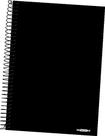 Caderno Espiral 1/4 Capa Dura Neutro Preto 200 Folhas