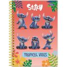 Caderno Espiral 1/4 Capa Dura STITCH Movie 80 Folhas Pacote com 5