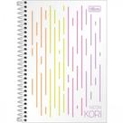 Caderno Espiral 1/4 Neon Kori Capa Plastica 80fls