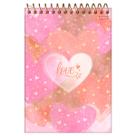 Caderno espiral 1/4 vertical 80 folhas La Creme Jandaia Cor:Coração