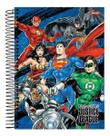 Caderno espiral 10x1 160fls liga da justiça -