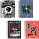 Caderno Espiral 15X1 Capa Dura FLOW 240 Folhas Pacote com 02 Unidades