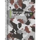 Caderno espiral capa dura 1/4 hide 80 folhas Caderno espiral capa dura 1/4 hide 80 folhas