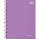 Caderno Espiral Capa Dura Colegial 1 Matéria Lunix 80 Folhas - Sortido