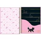 Caderno Espiral Capa Dura Colegial 10M Puurfect Cats 120Fls Tilibra 8507 Cor:Cinza