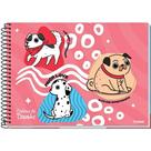 Caderno Espiral Capa Dura Desenho Pet Fun 80 Folhas CREDEAL Estampa 1