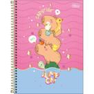 Caderno Espiral Capa Dura Universitário 1 Matéria Capyclub 80 Folhas - Capa Rosa - Capyride Jump On