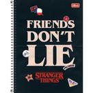 Caderno espiral capa dura universitário 1 matéria stranger things 80 folhas