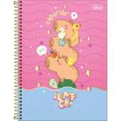 Caderno Espiral Capa Dura Universitário 10 Matérias Capyclub 160 Folhas - Capa Rosa - Capyride Jump On