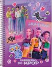 Caderno Espiral Capa Dura Universitário 10 Matérias Guerreiras do K-Pop 160 Folhas - Capa Roxa Saja Boys + Huntrix - TILIBRA