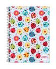 Caderno espiral capa dura universitário 10 matérias pepper feminino 160 folhas