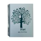 Caderno espiral capa dura universitário 1x1 100 folhas pauta ampliada Verde - Ecoplast