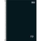 Caderno Espiral Capa Dura Universitário 20 Matérias Zip Preto 320 Folhas