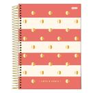 Caderno Espiral Capa Dura Universitário Dots e Spots 10 Matérias 160 Folhas JANDAIA