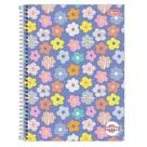 Caderno Espiral Capa Dura Universitário Pepper Feminino 160 Folhas 10 Matérias Tilibra Estampa 10