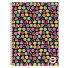Caderno Espiral Capa Dura Universitário Pepper Feminino 160 Folhas 10 Matérias Tilibra Estampa 12
