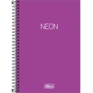 Caderno Espiral Capa Plástica 1/4(pequeno) sem Pauta Neon Roxo 80 Folhas Caderno Espiral Capa Plástica 1/4(pequeno) sem Pauta Neon Roxo 80 Folhas