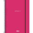 Caderno espiral capa plástica 10 matérias 160 Folhas Neon Pink Tilibra