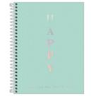 Caderno espiral capa plástica colegial 10 matérias happy 160 folhas