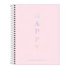 Caderno Espiral Capa Plástica Happy 80 Folhas TILIBRA Rosa