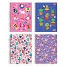 Caderno Espiral Tilibra Colegial - Capa Dura 01 Matéria D+ Feminino 96 Folhas - Embalagem com 4 Unidades