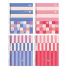 Caderno Espiral Tilibra Colegial Melrose - Capa Dura 10 Matérias 120 Folhas - Embalagem com 4 Unidades