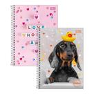 Caderno Espiral Tilibra Universitário Capa Dura 20 Matérias Zoom+ Feminino - Embalagem com 2 Unidades (Sortido)