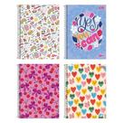 Caderno Espiral Tilibra Universitário Capa Dura Mais+ Feminino 12 Matérias 240 Folhas - Embalagem com 4 Unidades