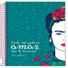Caderno espiral univ cd 1x1 80fls frida kahlo fsc jandaia 69199-24