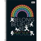 Caderno Espiral Universitário 1 Matéria Mickey Rainbow Tilibra - Sortido