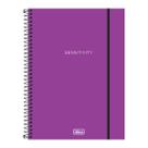Caderno Espiral Universitário A4 Capa Plástica 1 Matéria 80 Folhas TILIBRA Roxo