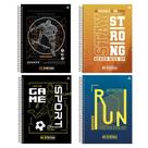 Caderno espiral universitário capa dura 10x160 folhas be strong - sortidos - são domingos/animativa Caderno espiral universitário capa dura 10x160 folhas be strong - sortidos - são domingos/animativa