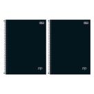 Caderno Espiral Universitário Capa Dura 16M Tilibra Zip Preto 256 Folhas - Embalagem c/ 2 Unidades