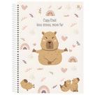 Caderno Espiral Universitário Capivara Capycuties 10 Matérias - Animativa Fofo Papelaria Capivaras COR:CAPY COOL