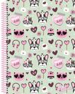 Caderno Espiral Universitário Love Capa Dura 1 Matérias 80 Folhas Animativa