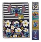 Caderno Espiral Universitário Stitch 160 Folhas 20x27cm Capa Dura
