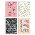 Caderno Espiral Universitário Tilibra com 80 Folhas Pautadas Spice Feminino Capa Dura Escolar