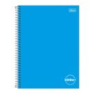 Caderno Espiral Universitário Tilibra com 96 Folhas Pautadas Zoom Azul Capa Dura Estudante Aula