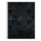 Caderno Espiral Universitário Zip Geométrico 10 Matérias Preto - Tilibra