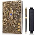 Caderno FEIDIAO Vintage Phoenix em couro em relevo A5