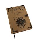 Caderno Feito à Mão Grimório Harry Potter - Mapa do Maroto Marauder's Map A5 200 Folhas