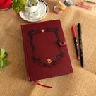 Caderno Feito à Mão Grimório Senhor dos Anéis LOTR - Livro Vermelho A5 200 Folhas