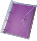 Caderno Fichário Argolado Univ. PVC Neon ou Pastel 96 Fls + 6 Divisórias