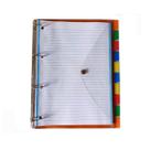 Caderno Fichário Escolar Universitário Argolado 96 Folhas 10 Divisórias Transparente