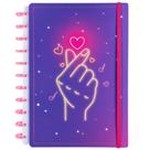 Caderno Finger Heart Disco Reposic. Grande G Capa Dura Disko Caderno Finger Heart Disco Reposic. Grande G Capa Dura Disko