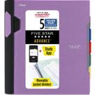 Caderno Five Star 5 Subject College Ruled 200 folhas roxo